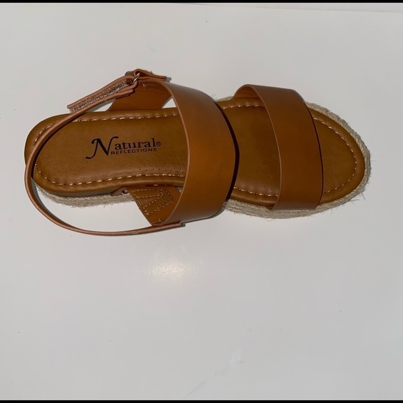 Natural Reflection Pierre Dumas Silvia  Brown Wedge Sandals Women 9M - Picture 9 of 10